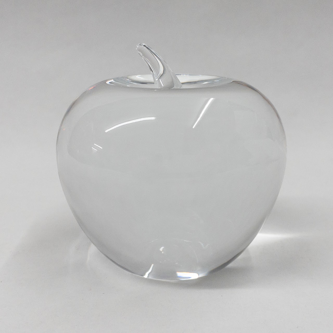 Tiffany & Co. Crystal Apple Paperweight