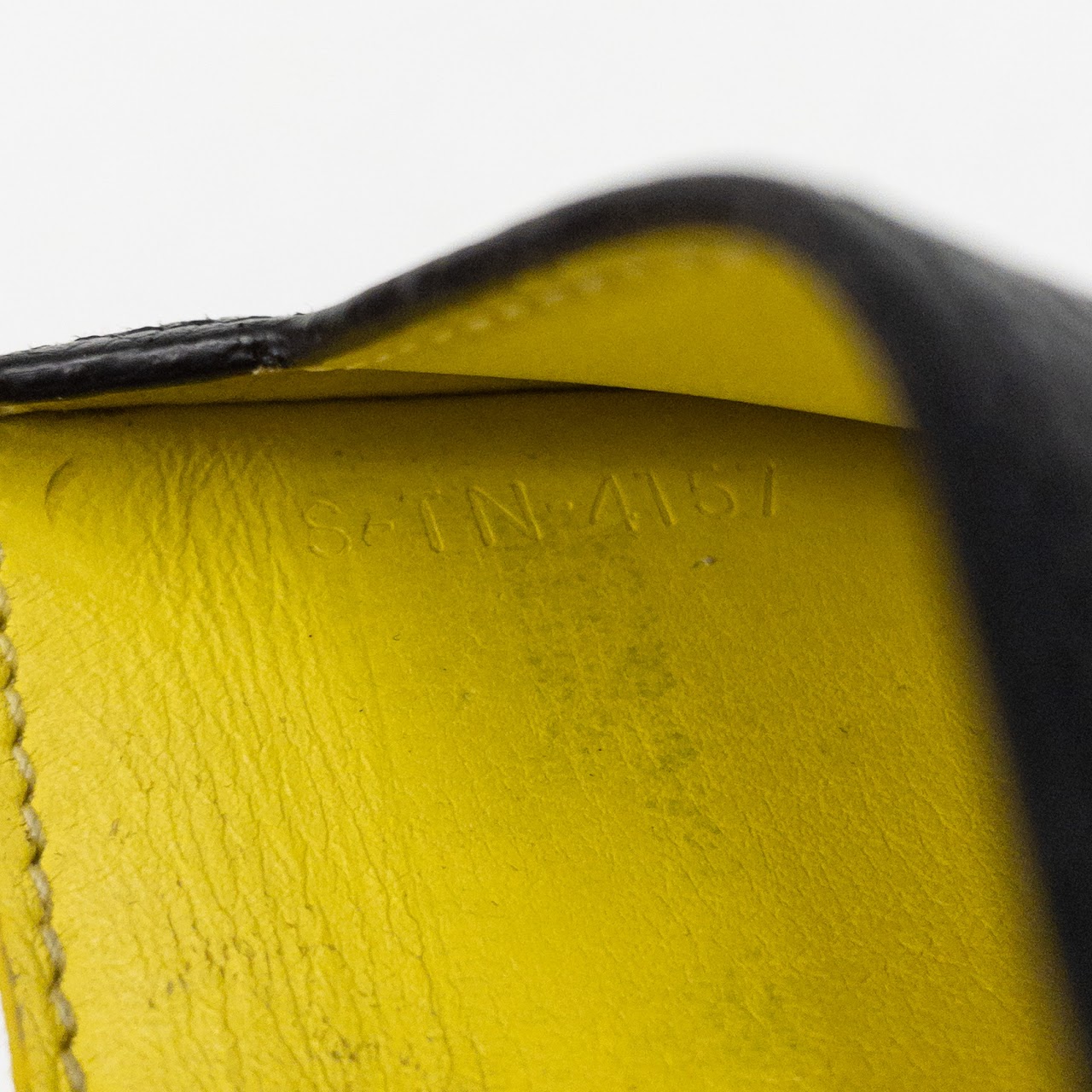 Céline Black & Yellow Two-Pocket Card Wallet