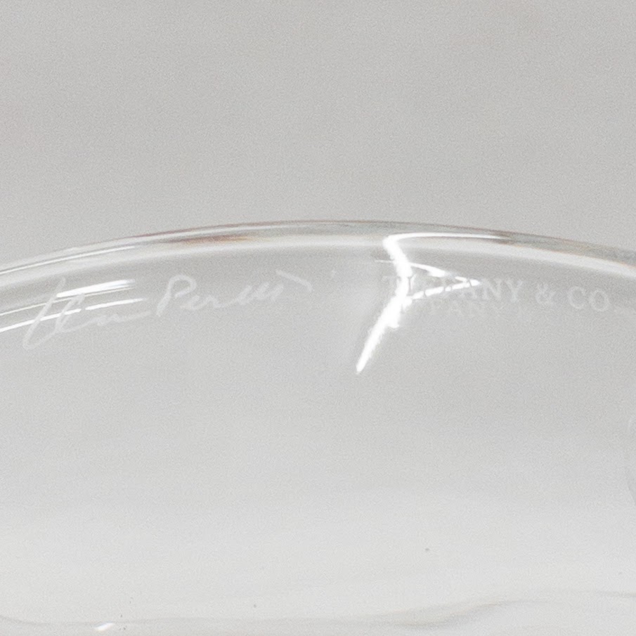 Tiffany & Co. Elsa Perretti Lead Crystal Heart Trinket Dish