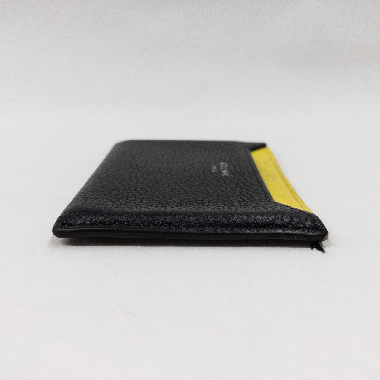 Céline Black & Yellow Two-Pocket Card Wallet