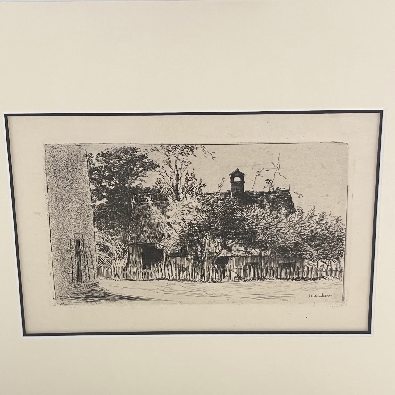 Sion Longley Wenban Drypoint Etching Pair