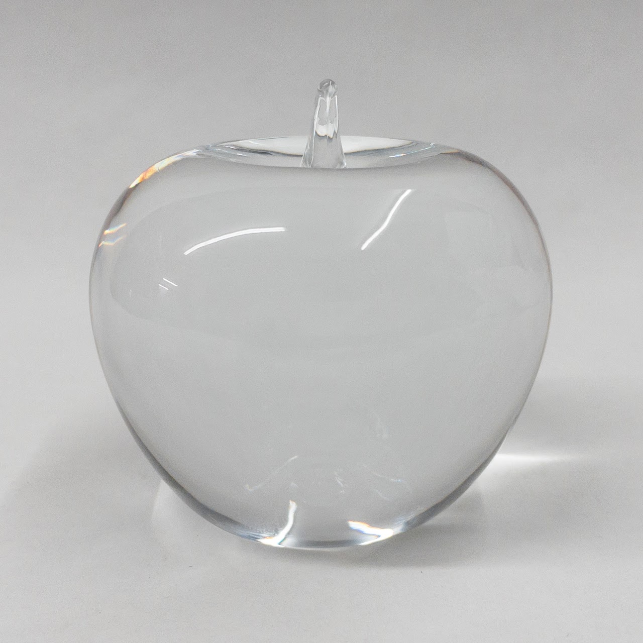 Tiffany & Co. Crystal Apple Paperweight