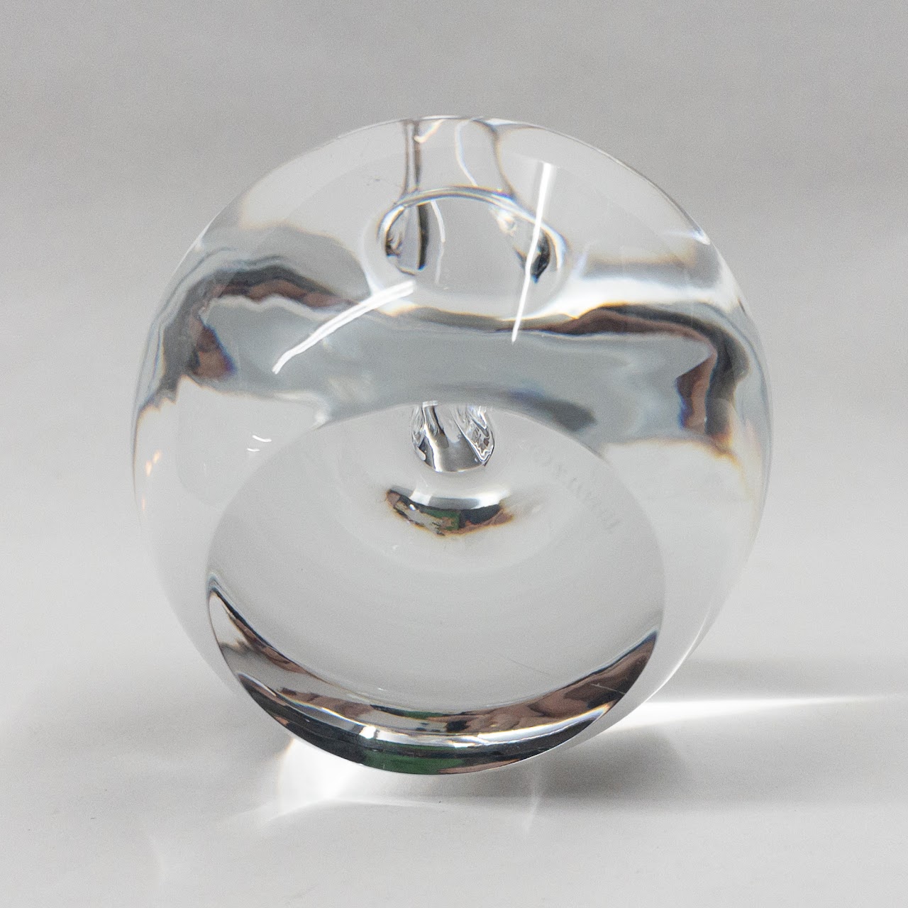 Tiffany & Co. Crystal Apple Paperweight