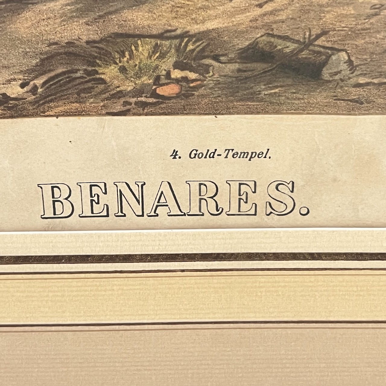 19th C. German F.E. Wachsmuth School Lithograph 'Benares'