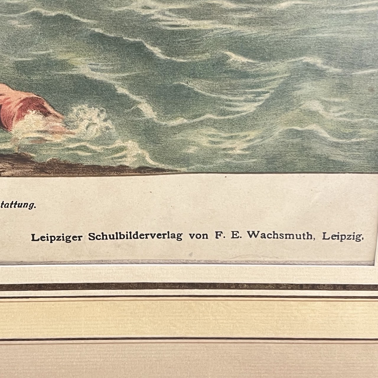 19th C. German F.E. Wachsmuth School Lithograph 'Benares'