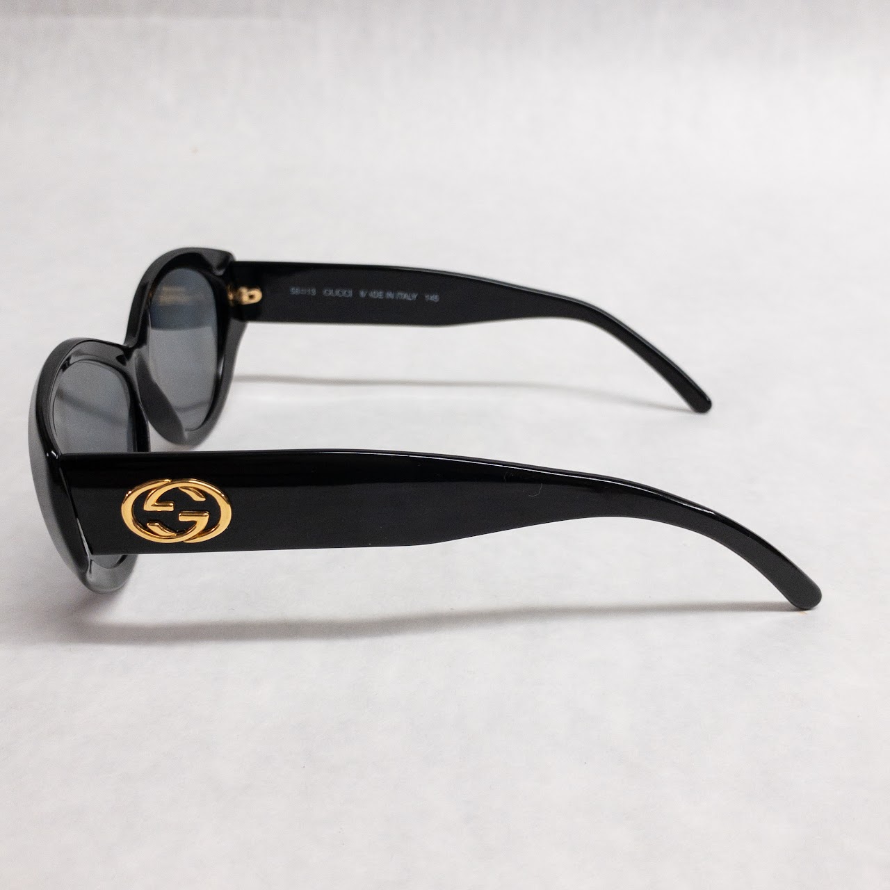 Gucci Black GG Monogram Temple Sunglasses