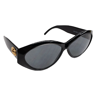 Gucci Black GG Monogram Temple Sunglasses