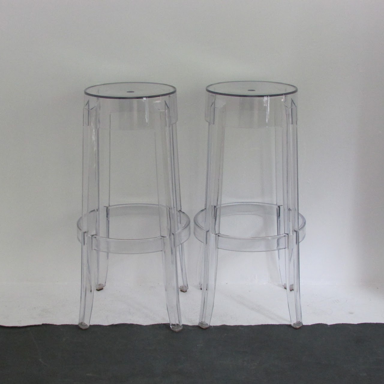 Clear Acrylic Stool Pair