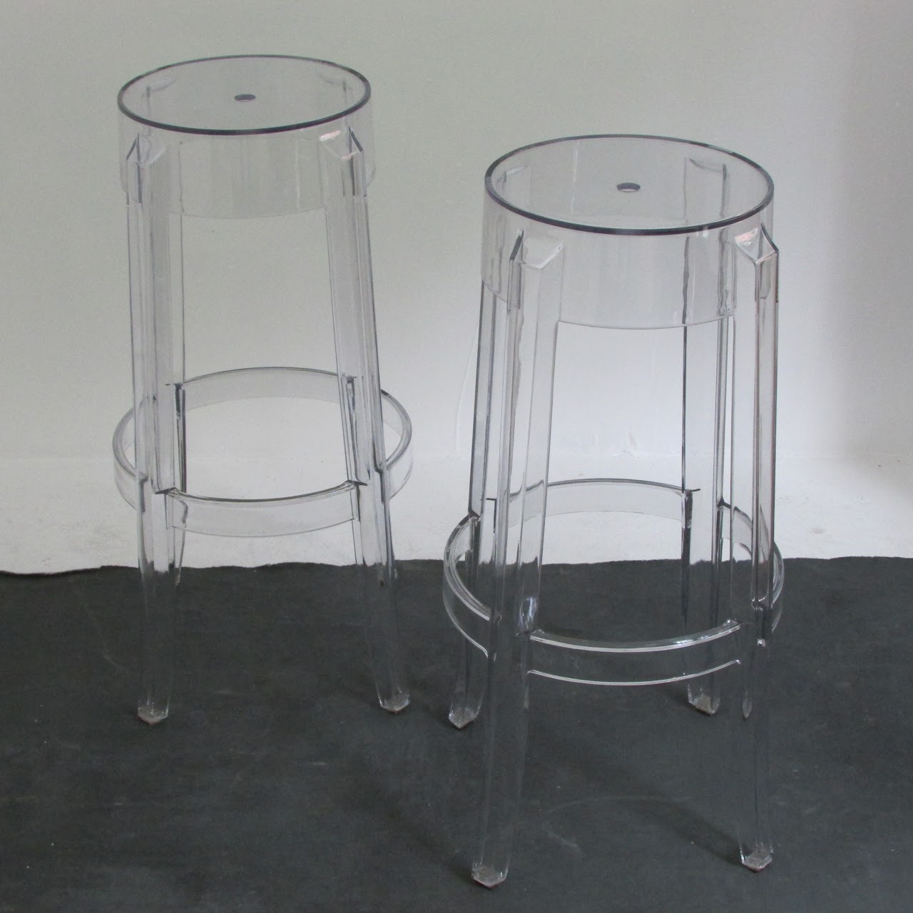 Clear Acrylic Stool Pair