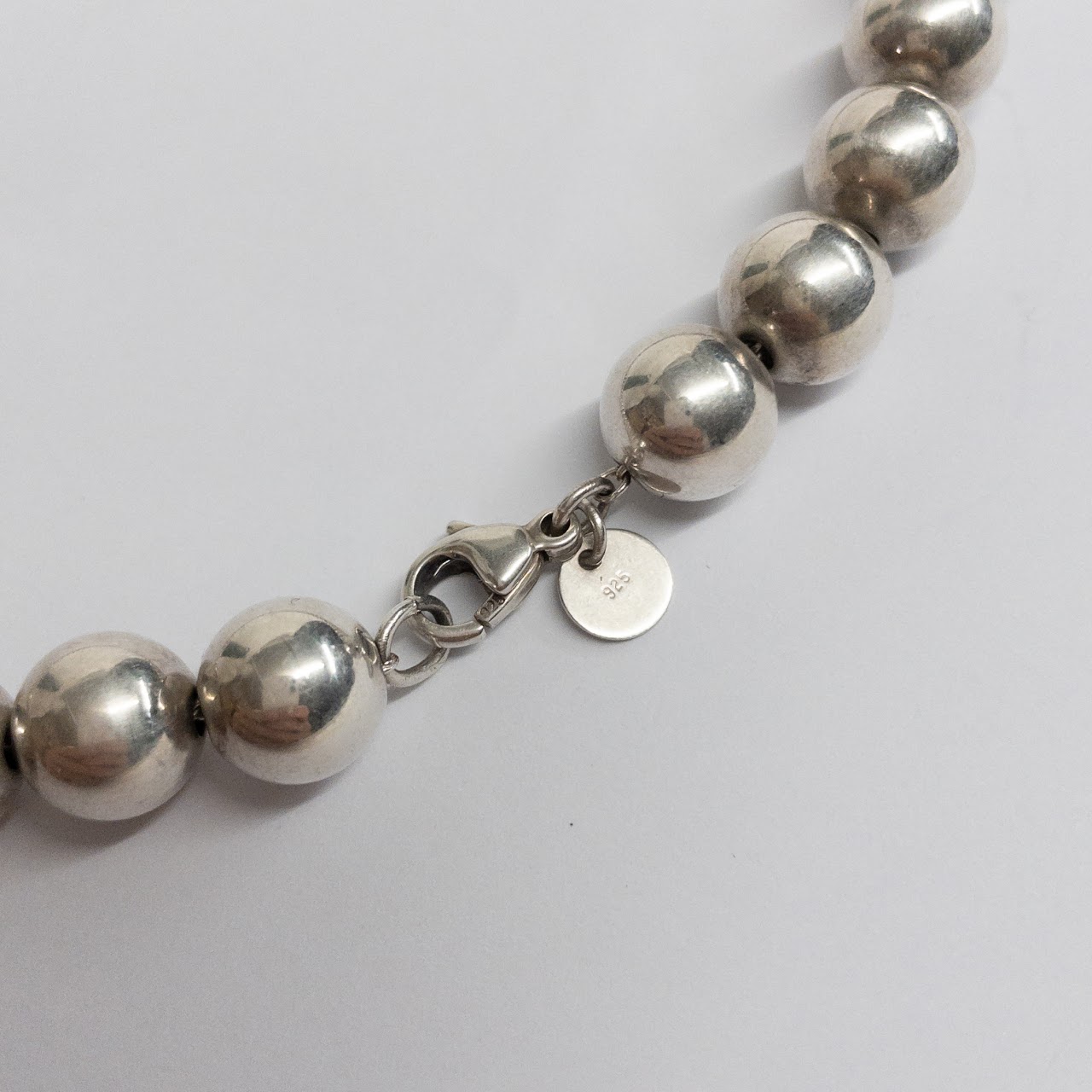 Tiffany & Co. Sterling Silver HardWear Ball Strand Necklace