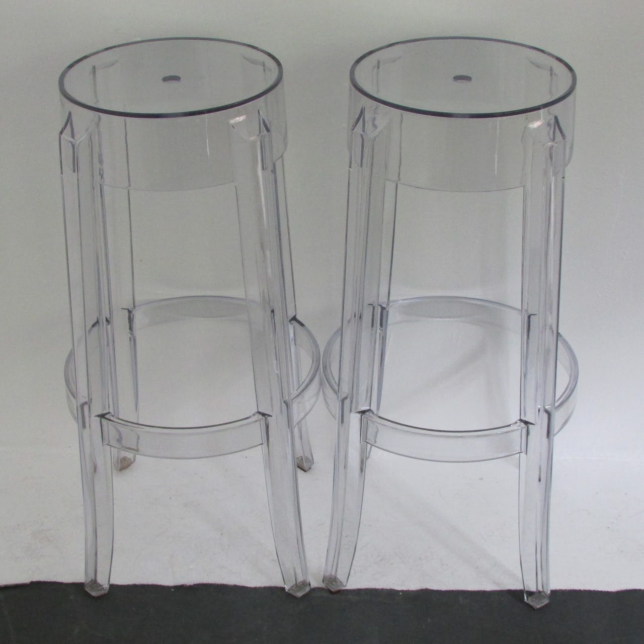 Clear Acrylic Stool Pair