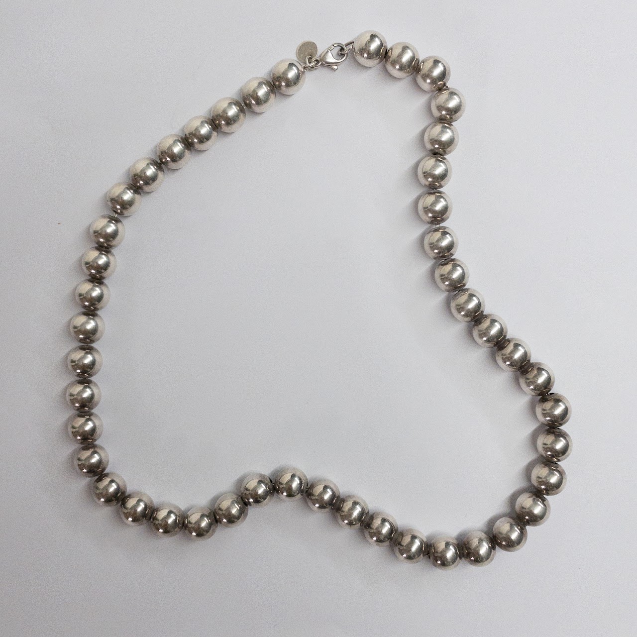 Tiffany & Co. Sterling Silver HardWear Ball Strand Necklace