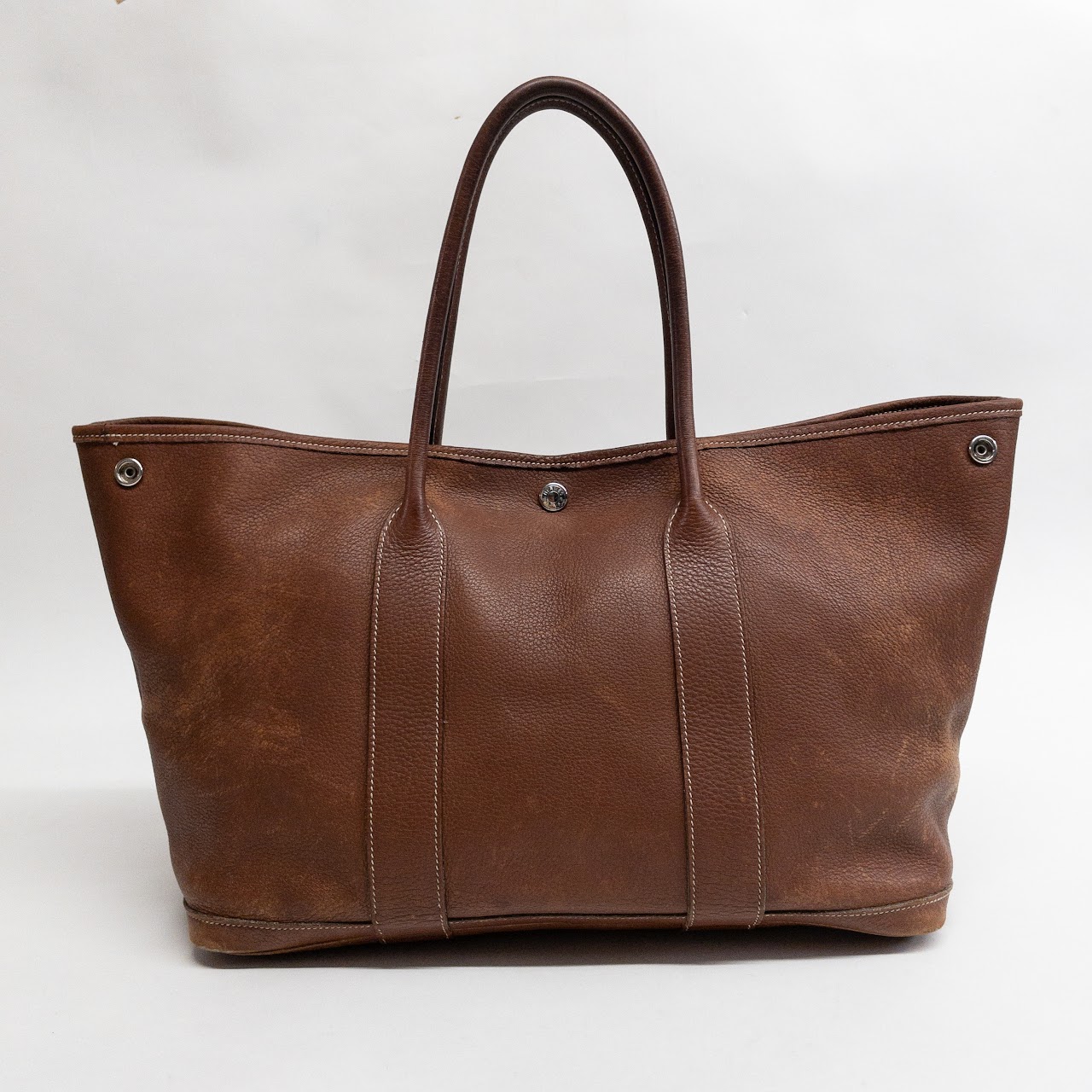 Hermès Leather Garden Party Tote Bag