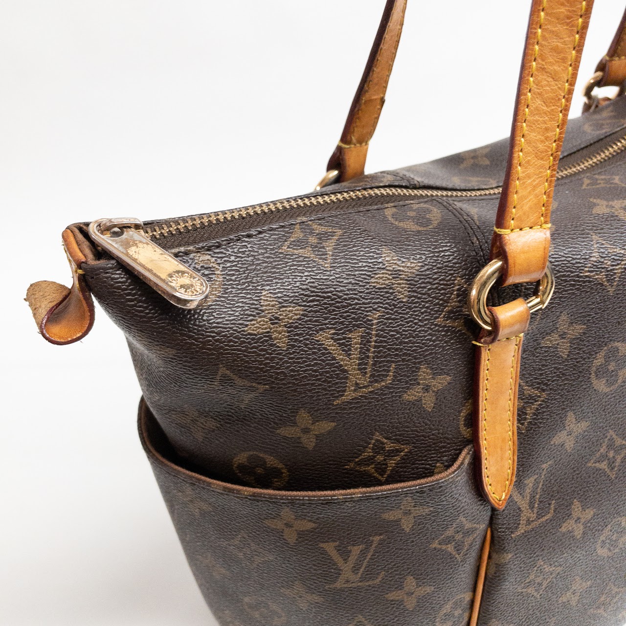 Louis Vuitton Totally MM M41015 Monogram Canvas Shoulder Tote Bag Brown 