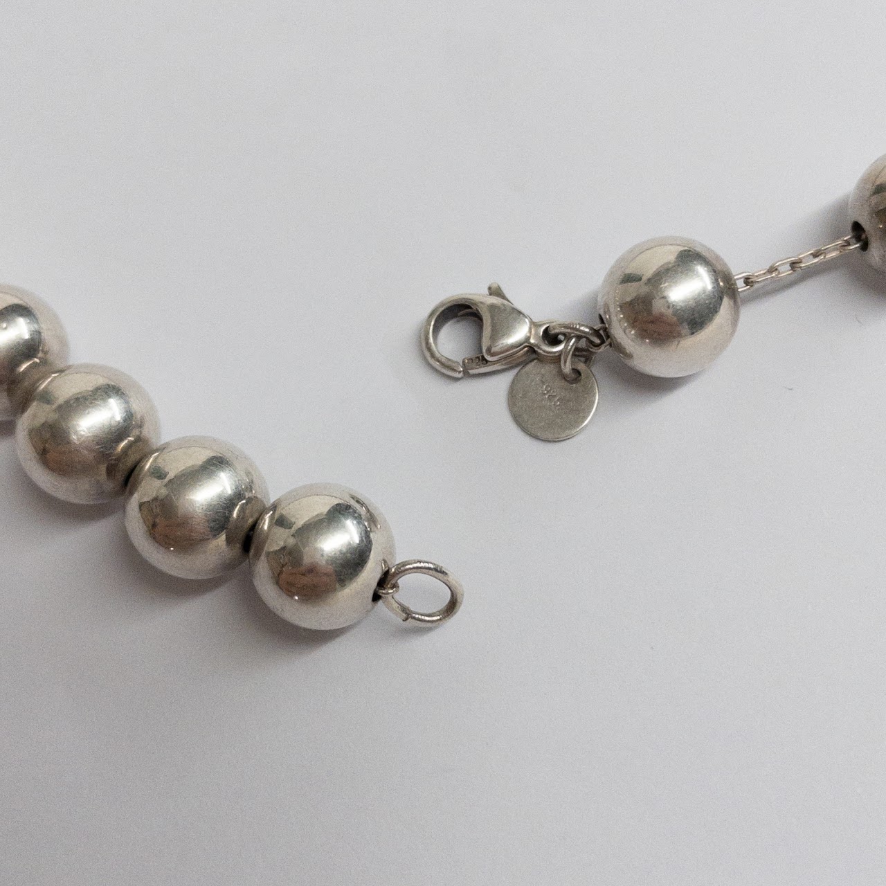 Tiffany & Co. Sterling Silver HardWear Ball Strand Necklace