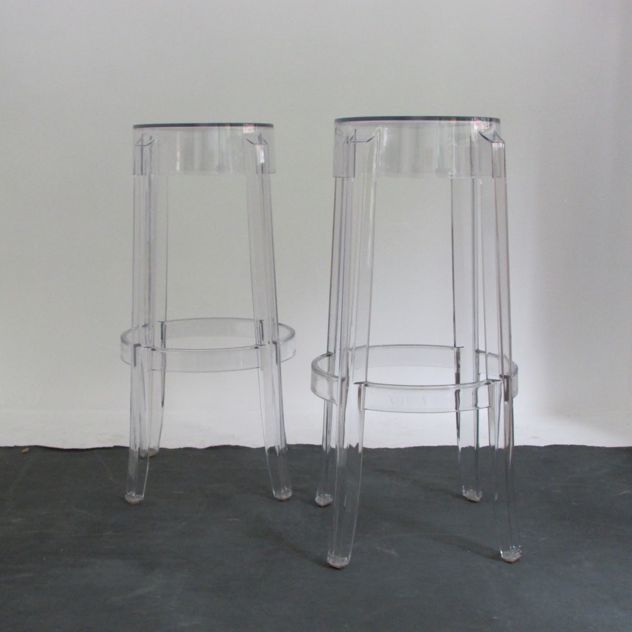 Clear Acrylic Stool Pair