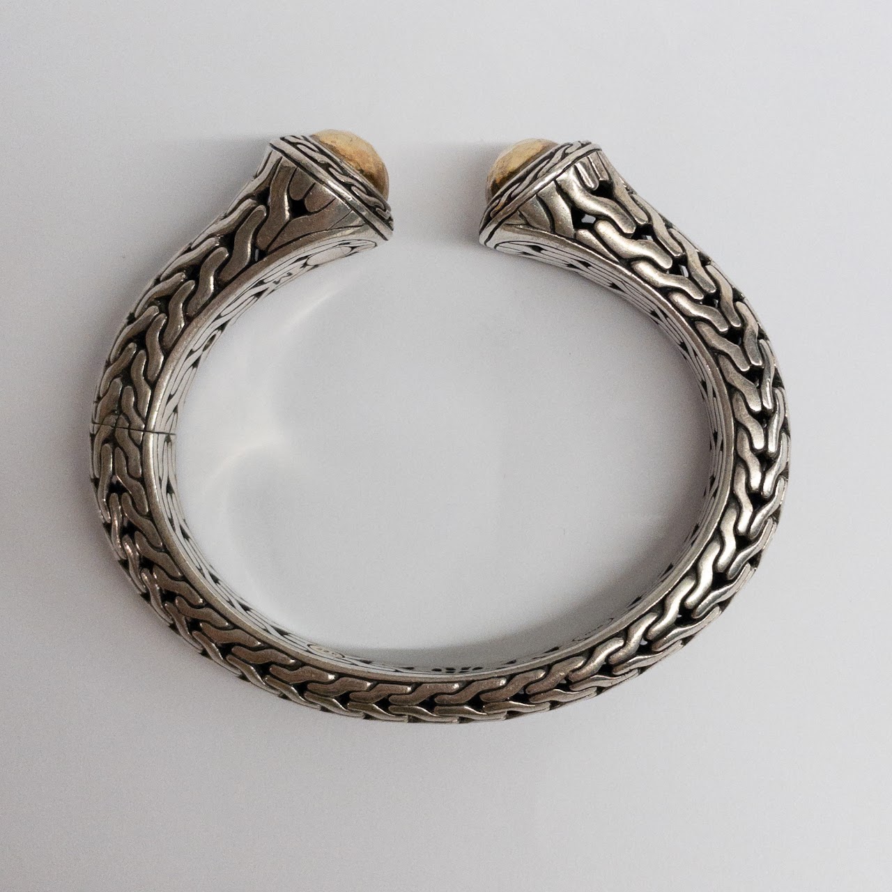 John Hardy Sterling Silver & 22K Gold Cuff Bracelet