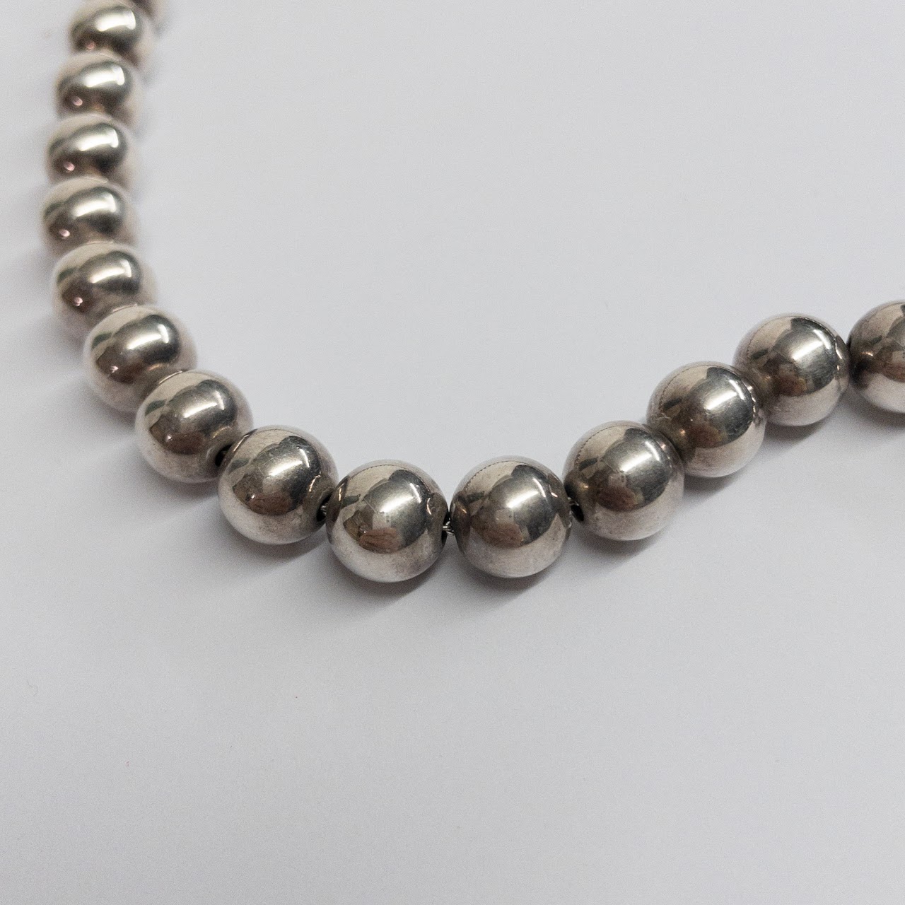 Tiffany & Co. Sterling Silver HardWear Ball Strand Necklace