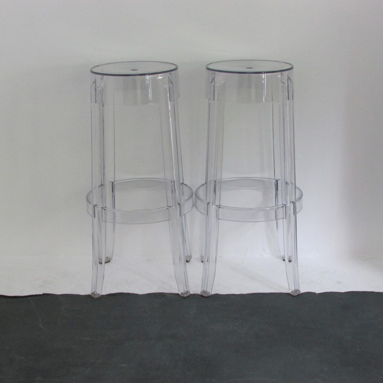 Clear Acrylic Stool Pair