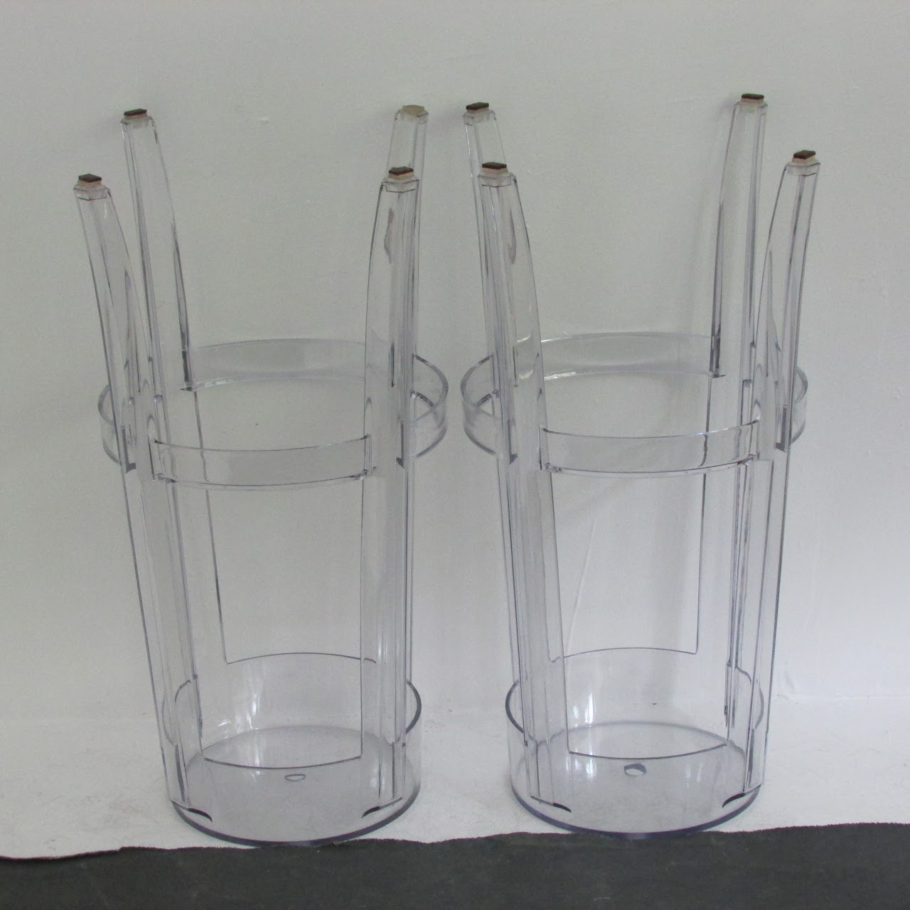 Clear Acrylic Stool Pair