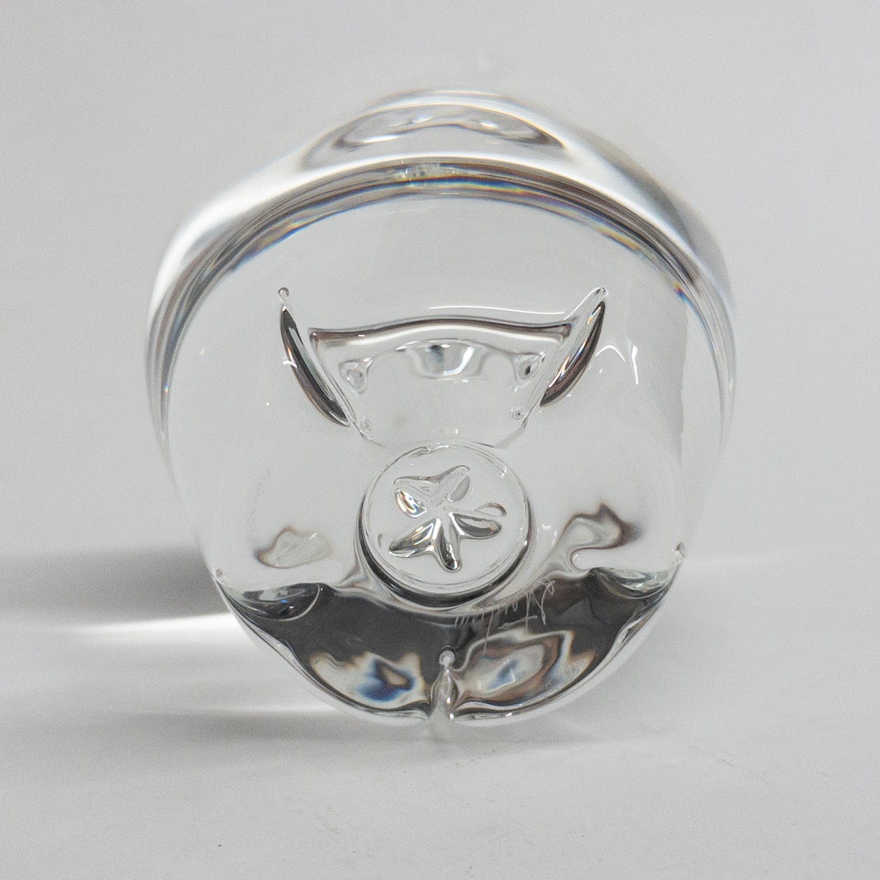 Steuben Crystal Apple Paperweight