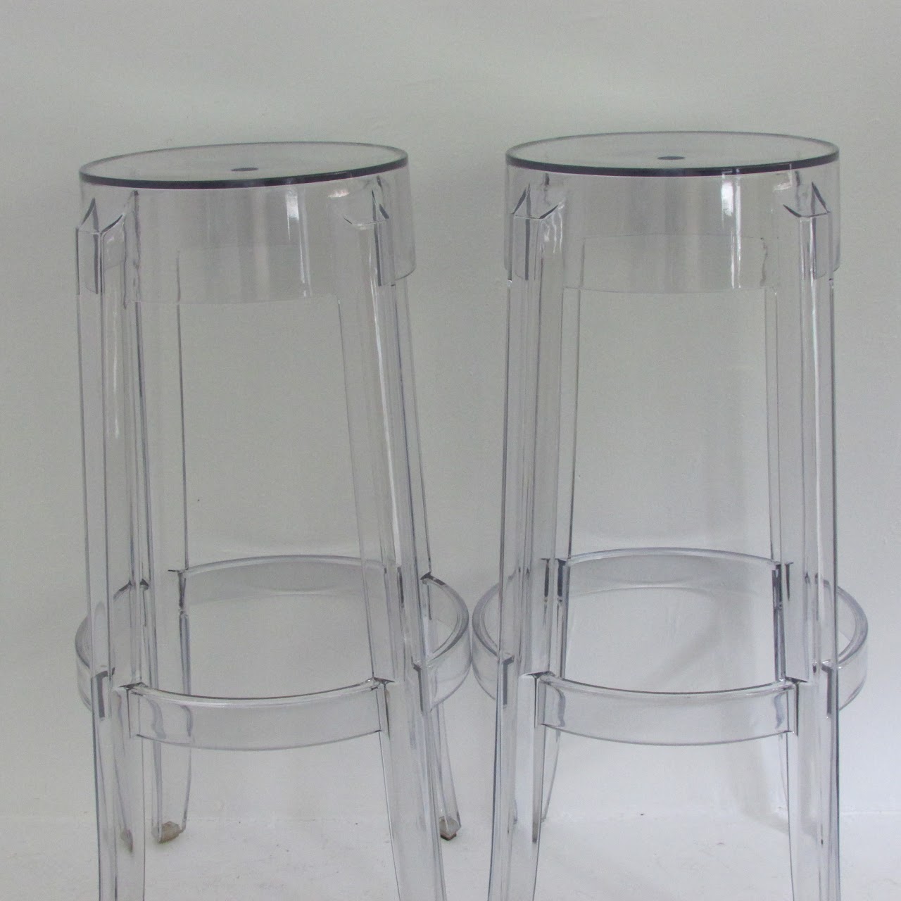 Clear Acrylic Stool Pair