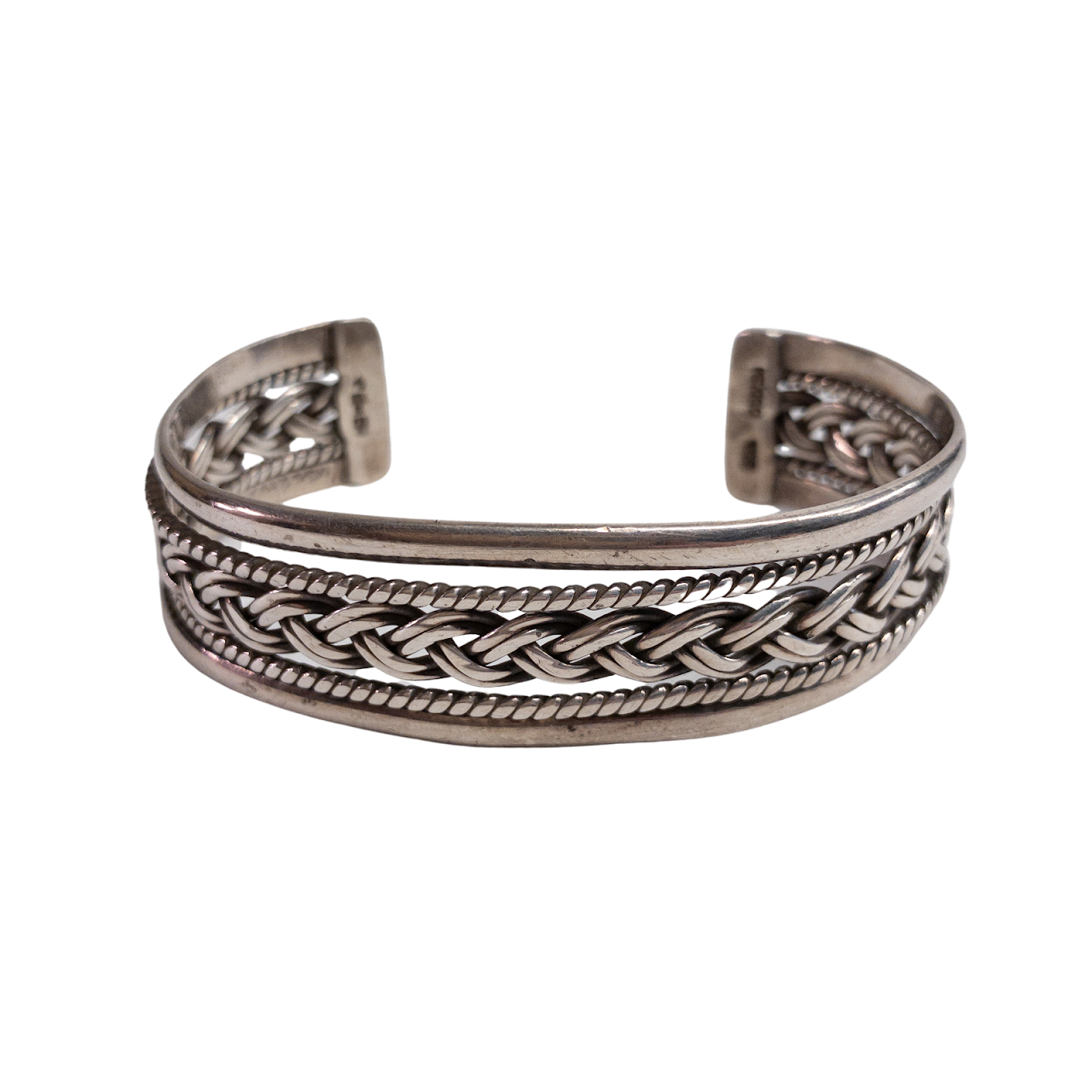 Sterling Silver Braided Cuff Bracelet