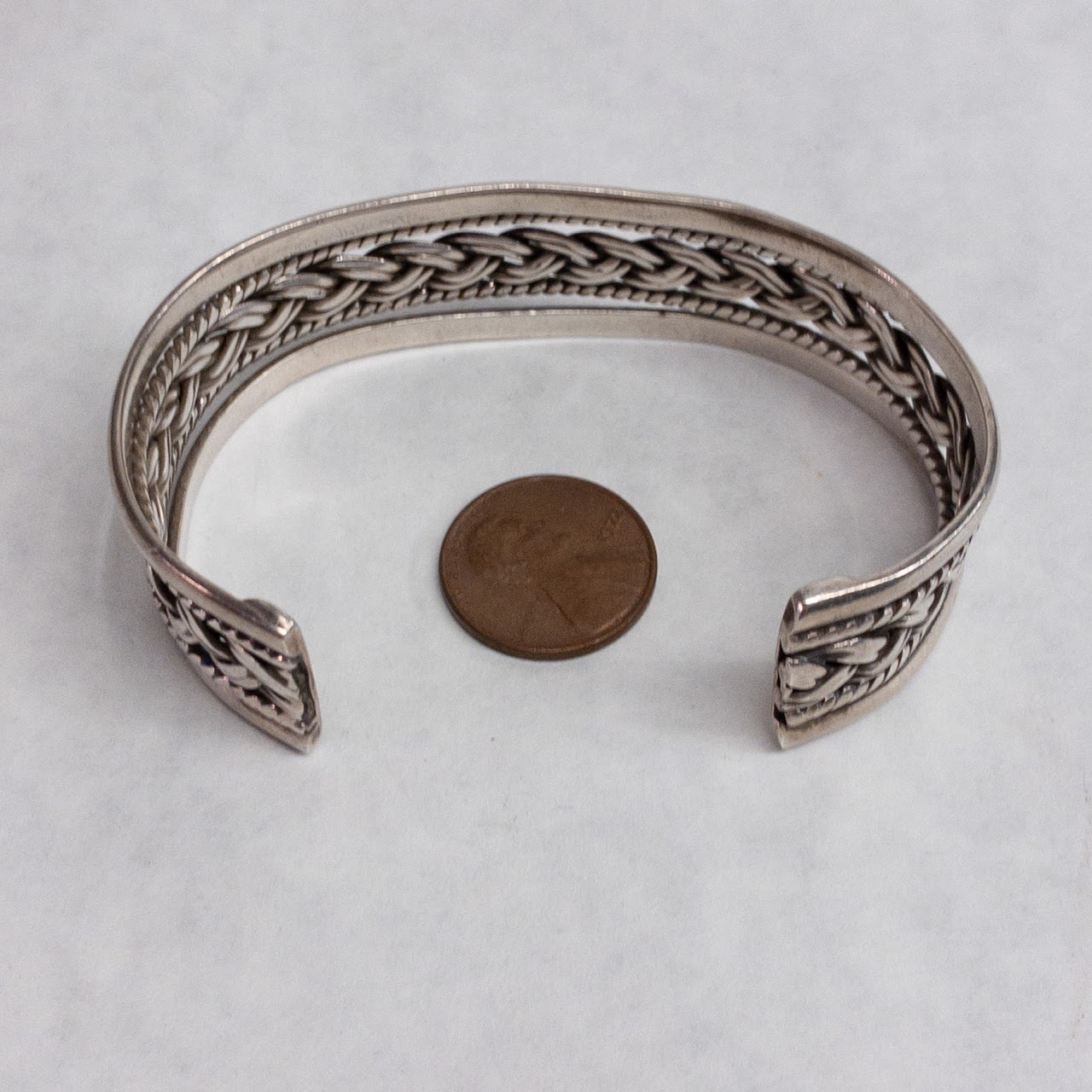 Sterling Silver Braided Cuff Bracelet