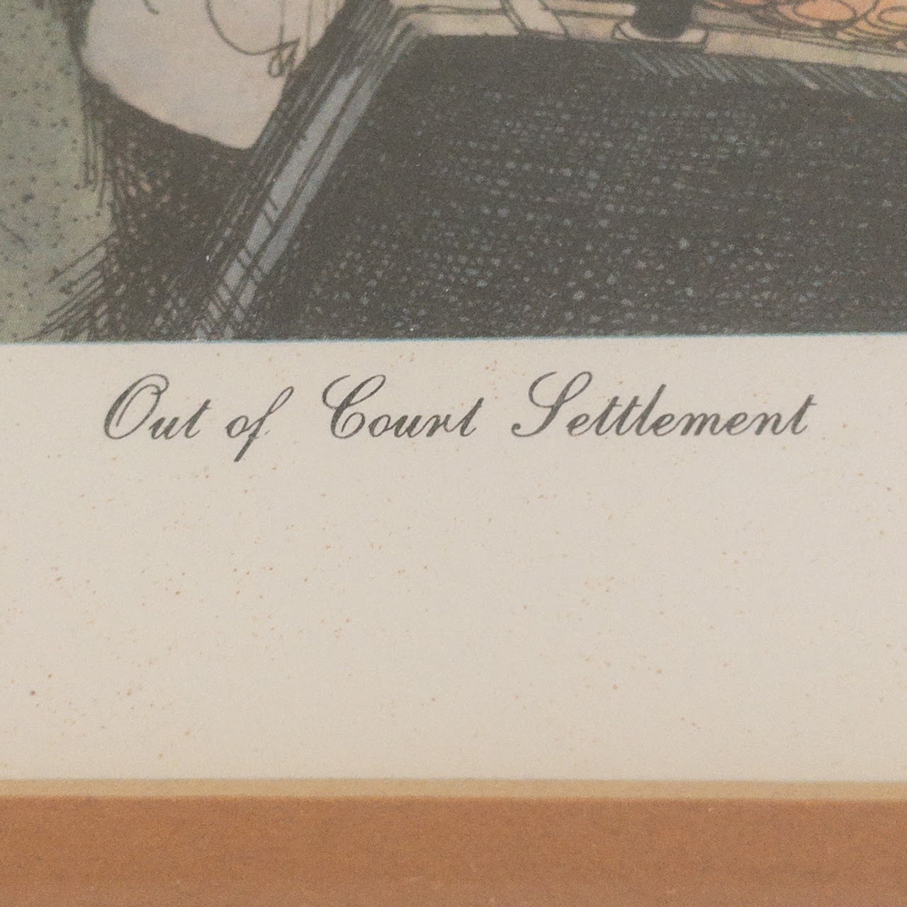 Charles Bragg Signed 'Out of Court Settlement' Print