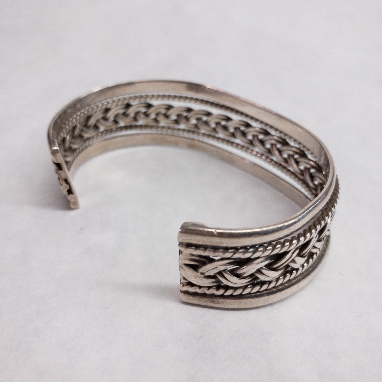 Sterling Silver Braided Cuff Bracelet