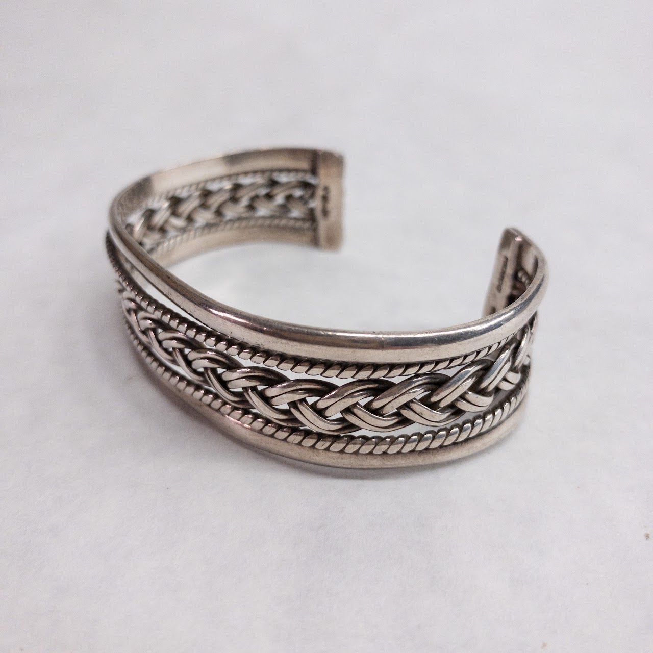 Sterling Silver Braided Cuff Bracelet