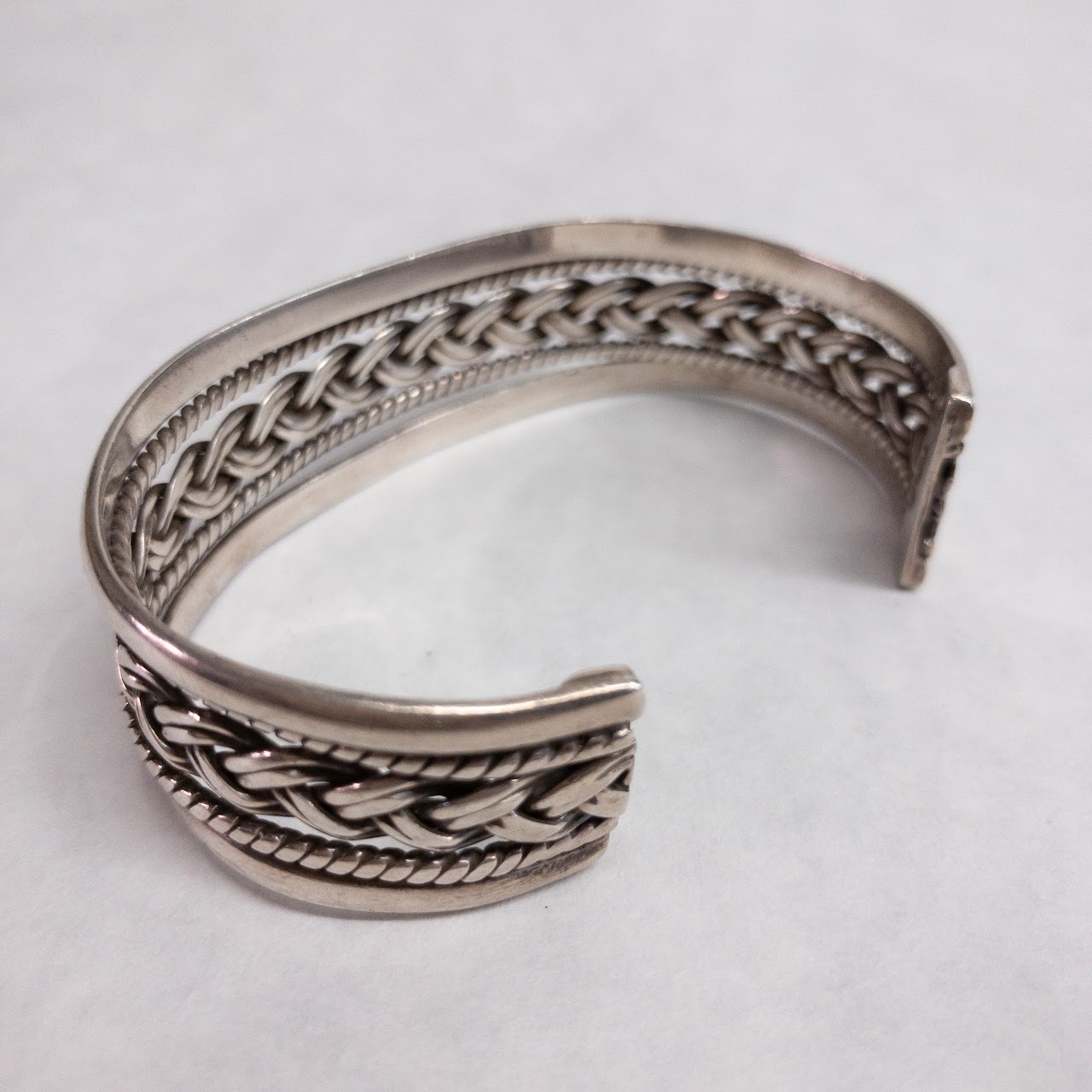 Sterling Silver Braided Cuff Bracelet