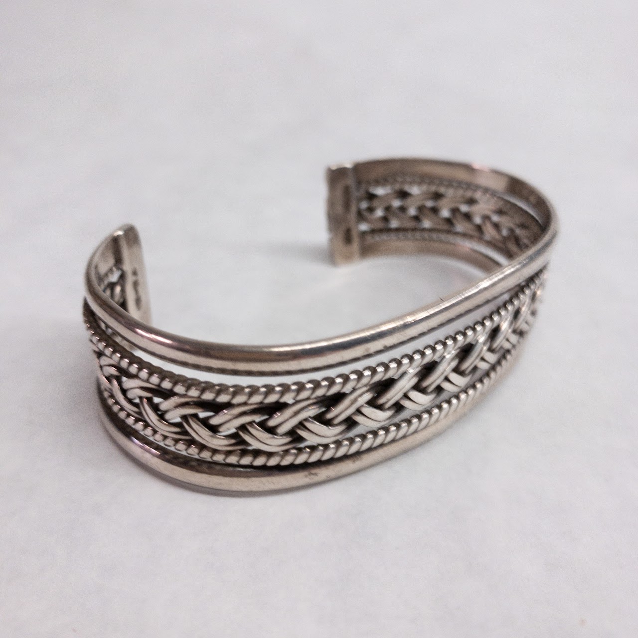 Sterling Silver Braided Cuff Bracelet