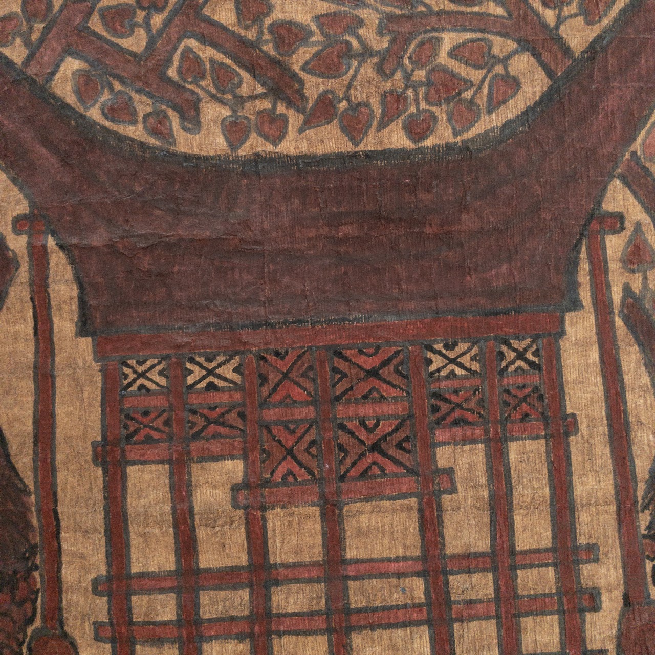 Largescale Indonesian Bark Cloth Painting