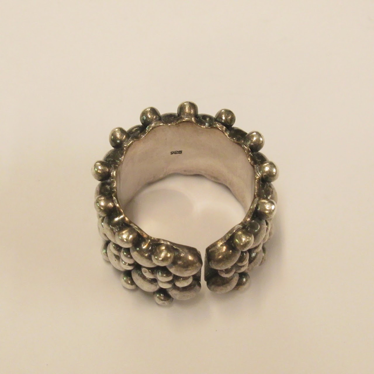 Sterling Silver Heavy Bubble Ring