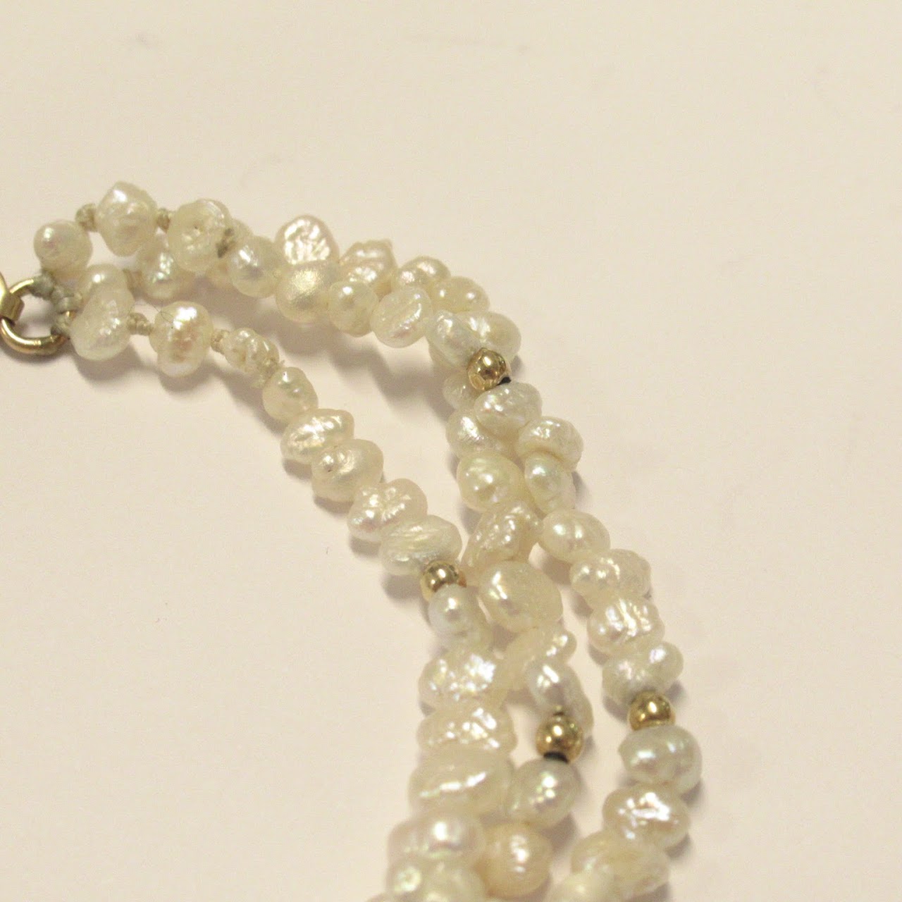 14K Gold & Seed Pearl Bracelet