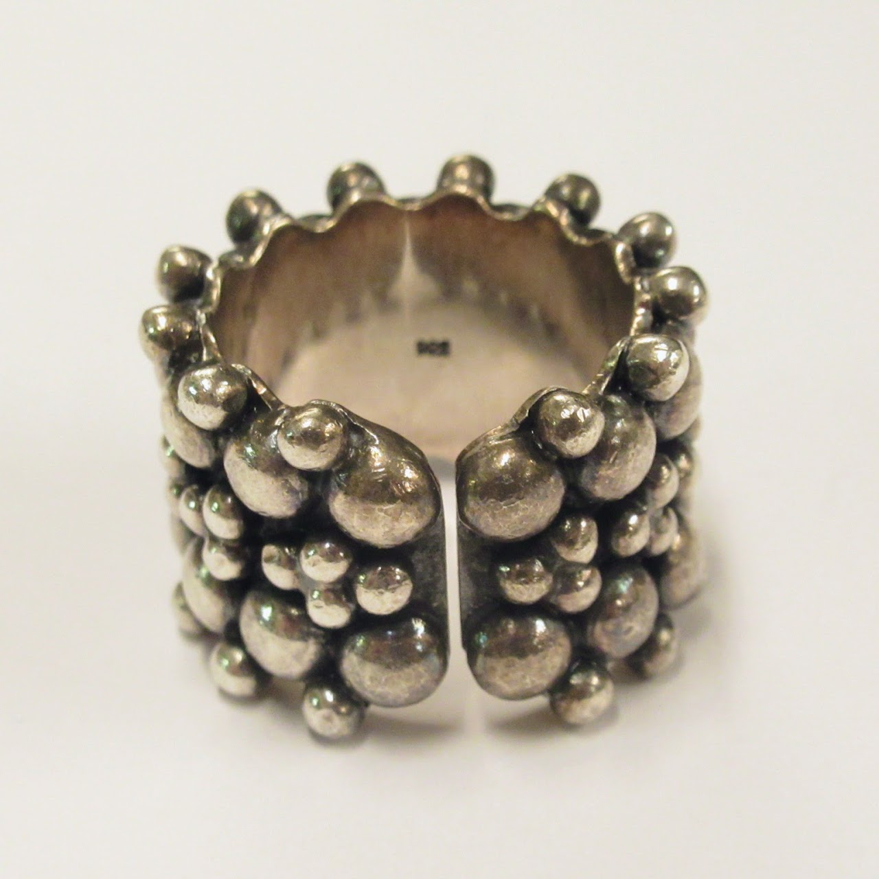 Sterling Silver Heavy Bubble Ring