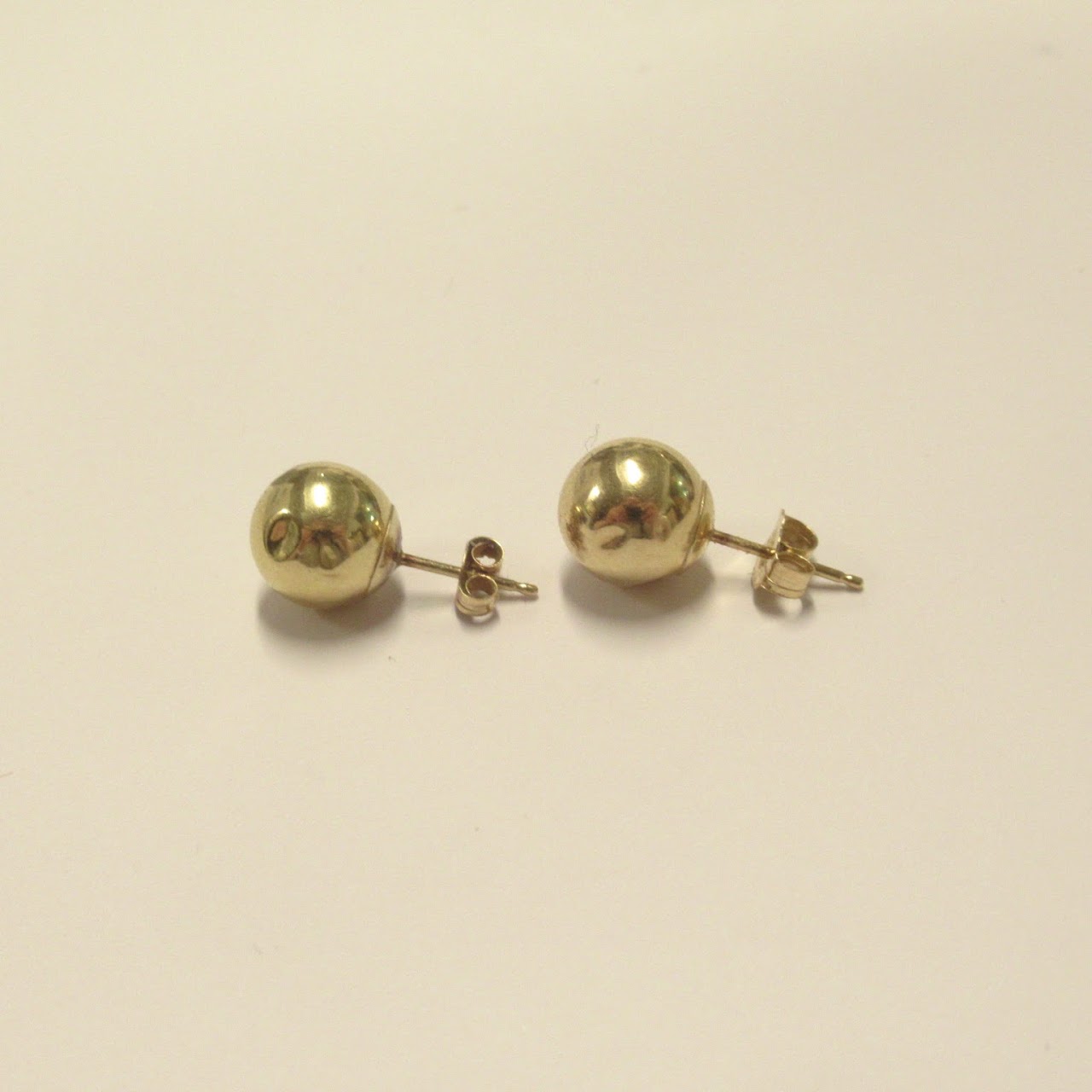 14K Gold Ball Stud Earrings