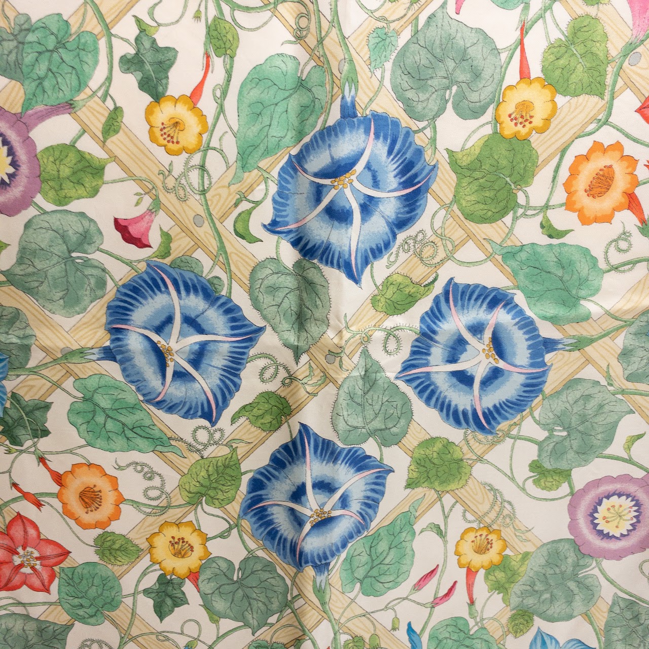 Gucci Vintage Floral Silk Scarf