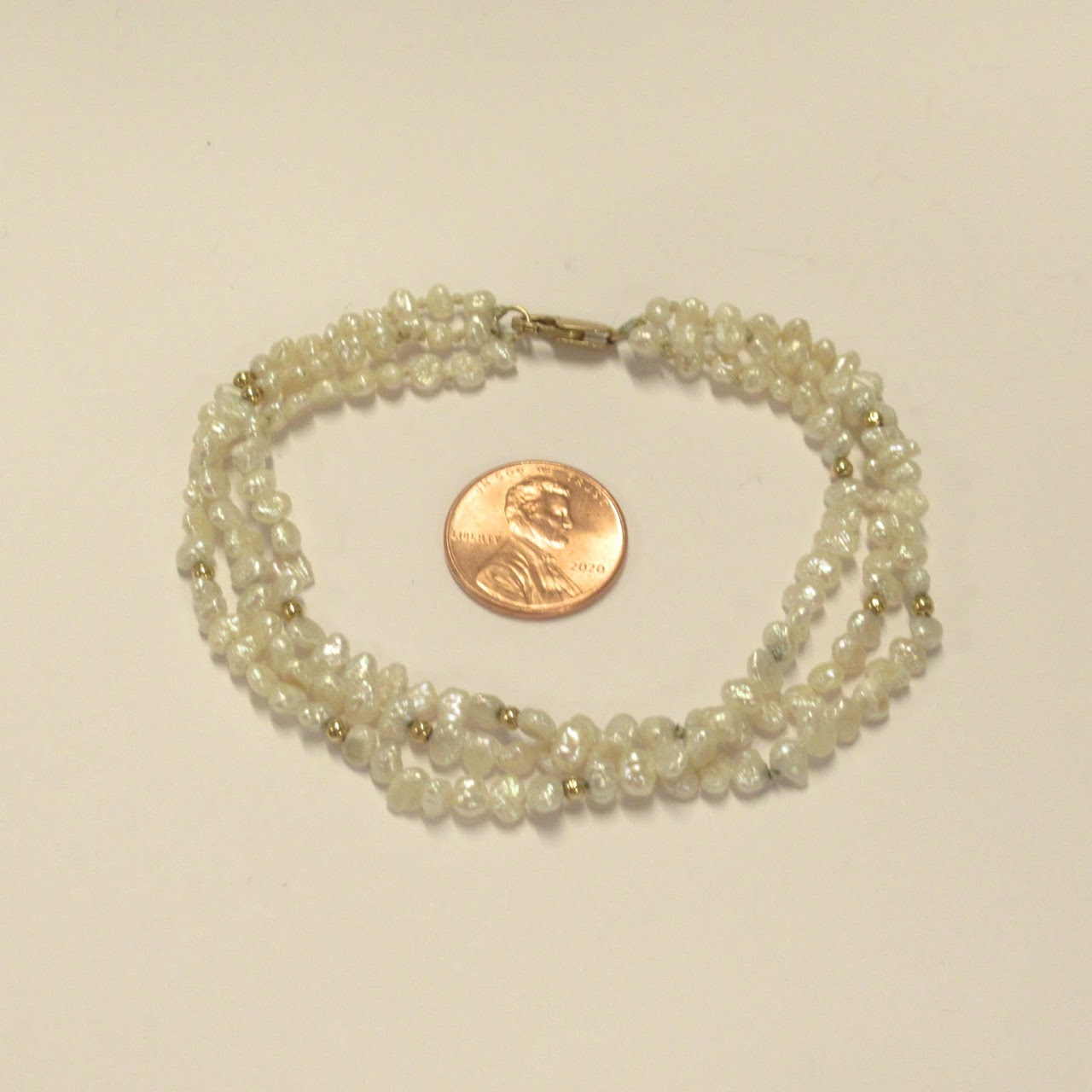 14K Gold & Seed Pearl Bracelet