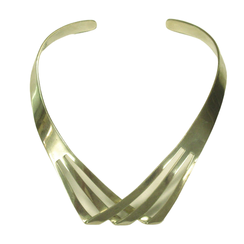 Sterling Silver Modernist Collar Necklace