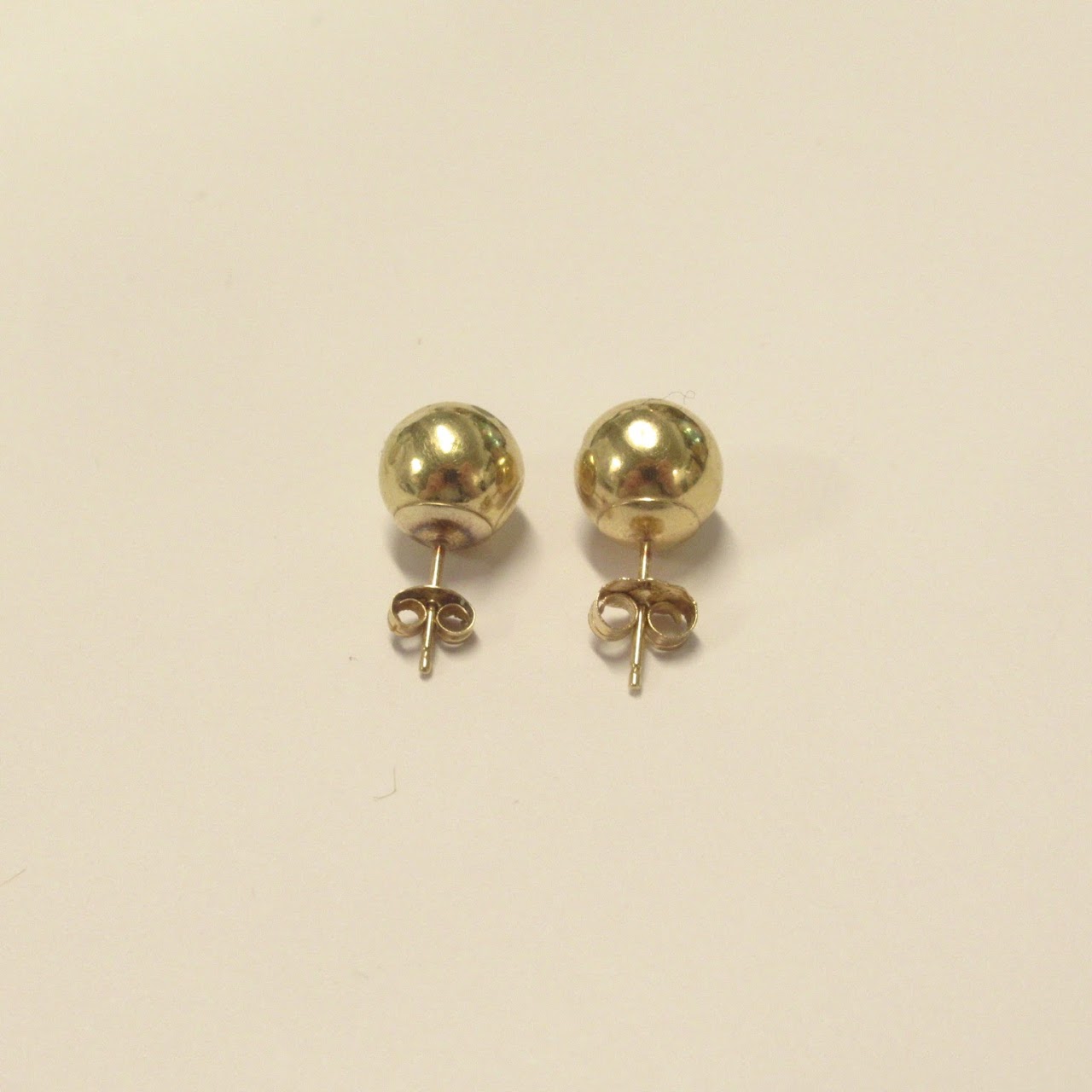 14K Gold Ball Stud Earrings