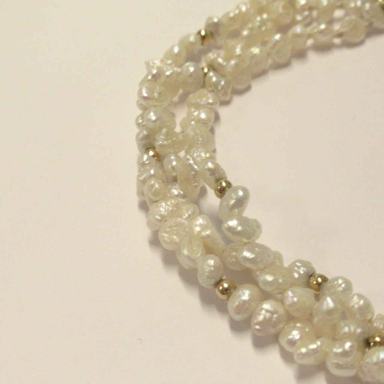 14K Gold & Seed Pearl Bracelet