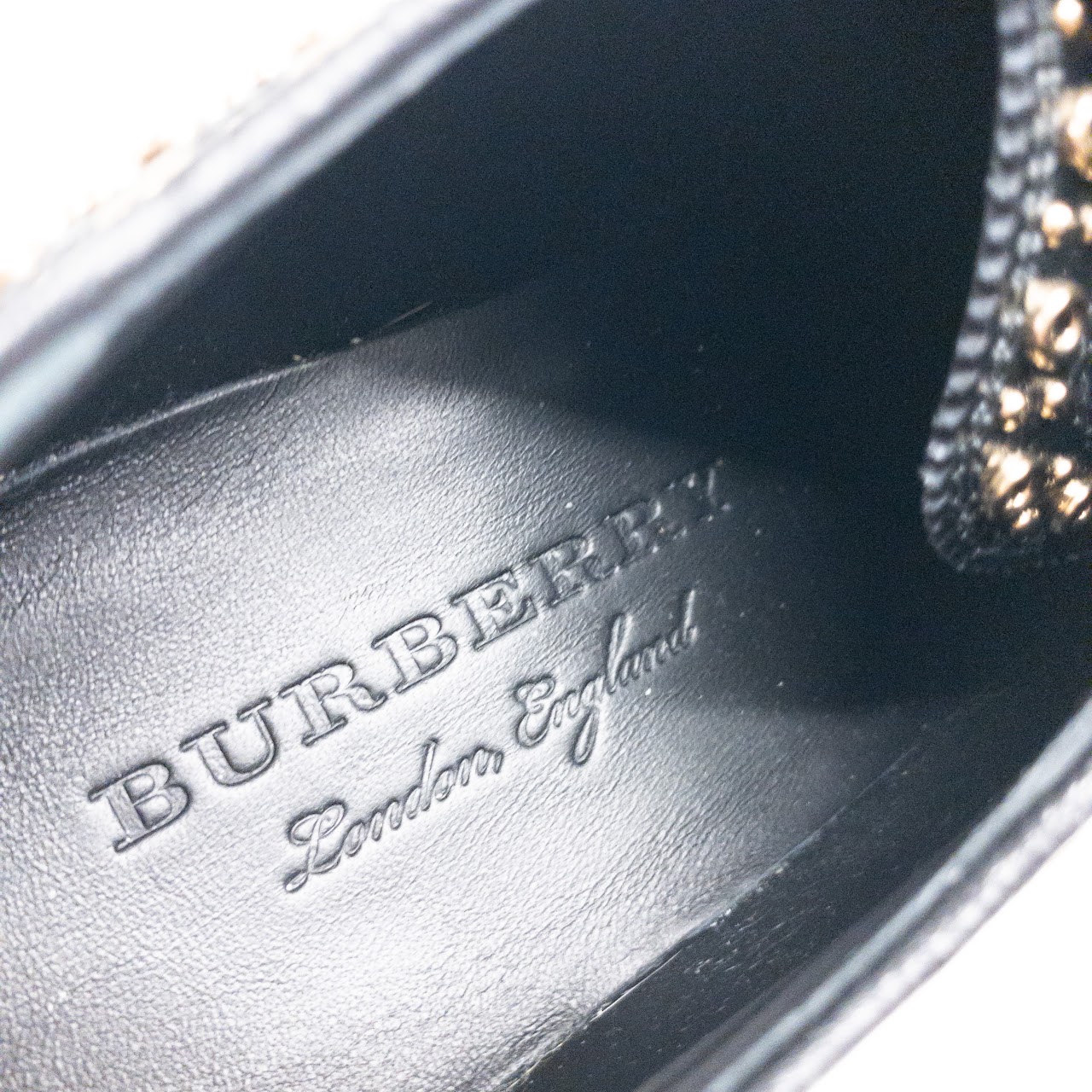 Burberry Black Leather Wingtip Derbies