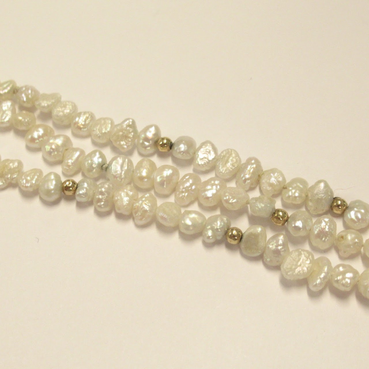 14K Gold & Seed Pearl Bracelet