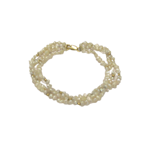 14K Gold & Seed Pearl Bracelet