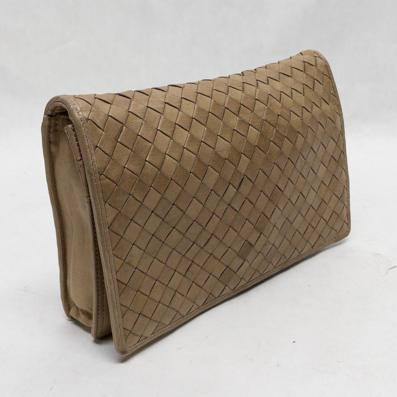 Bottega Veneta Vintage Intrecciato Leather Clutch