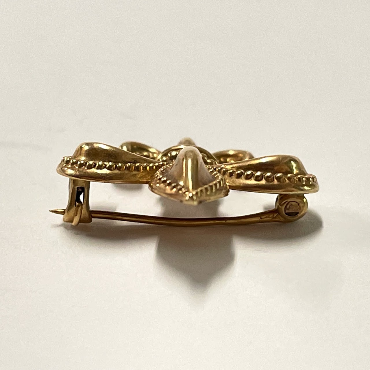 14K Rose Gold Fleur De Lis Brooch