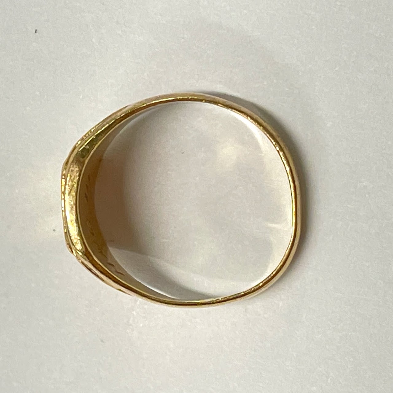 14K Gold Engraved Ring