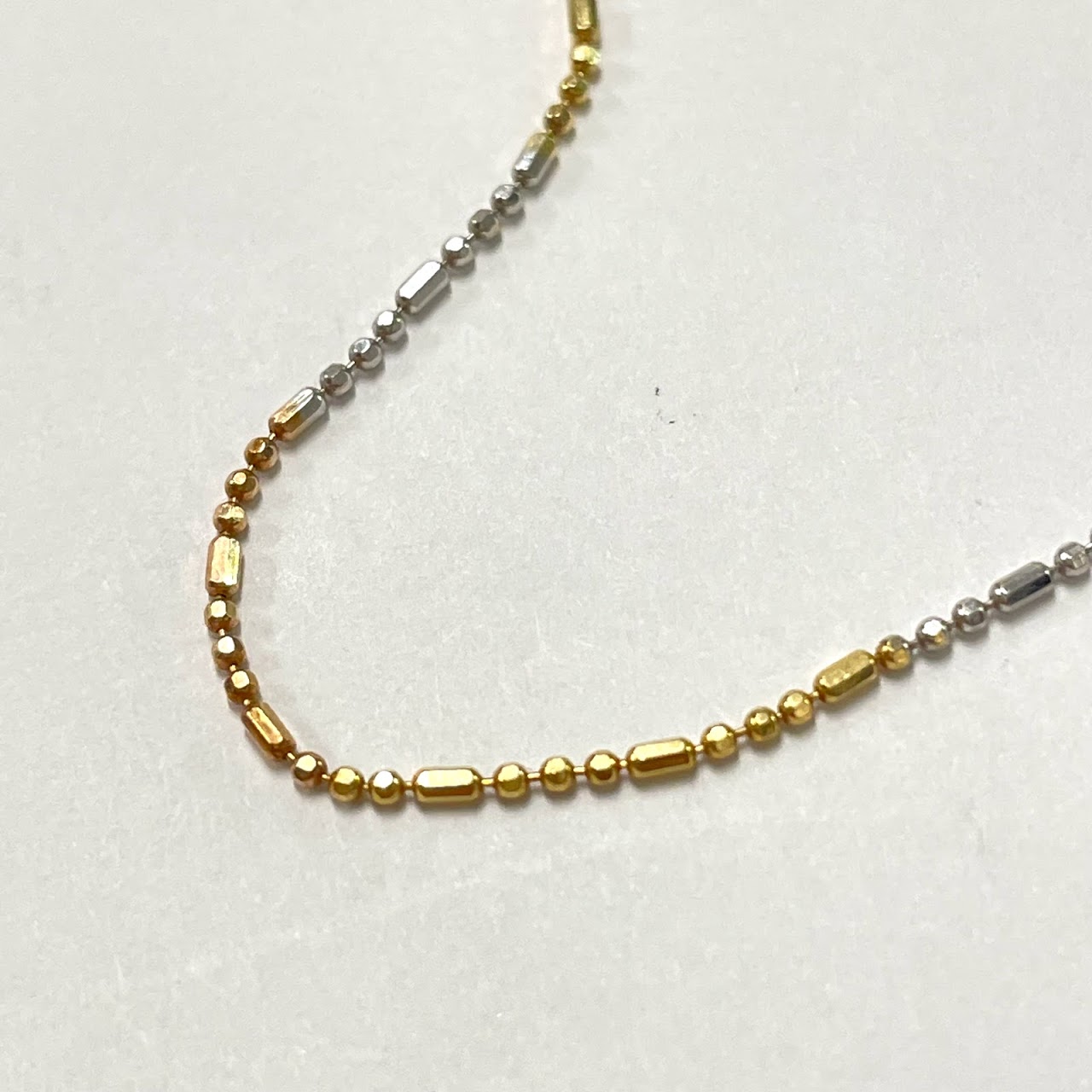 18K Tri-Color Gold Broken Necklace